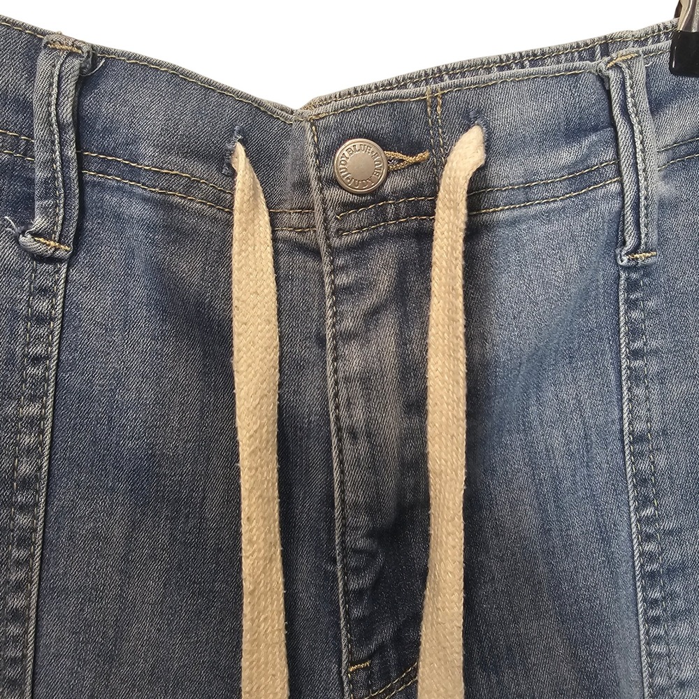 Judy Blue Jogger Roll up Jeans 88496 High Rise Medium Wash Stretch Denim 15/32 - Picture 5 of 14